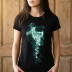 Immagine del prodotto T-shirt da donna Snape Patronus Always nera - Harry Potter