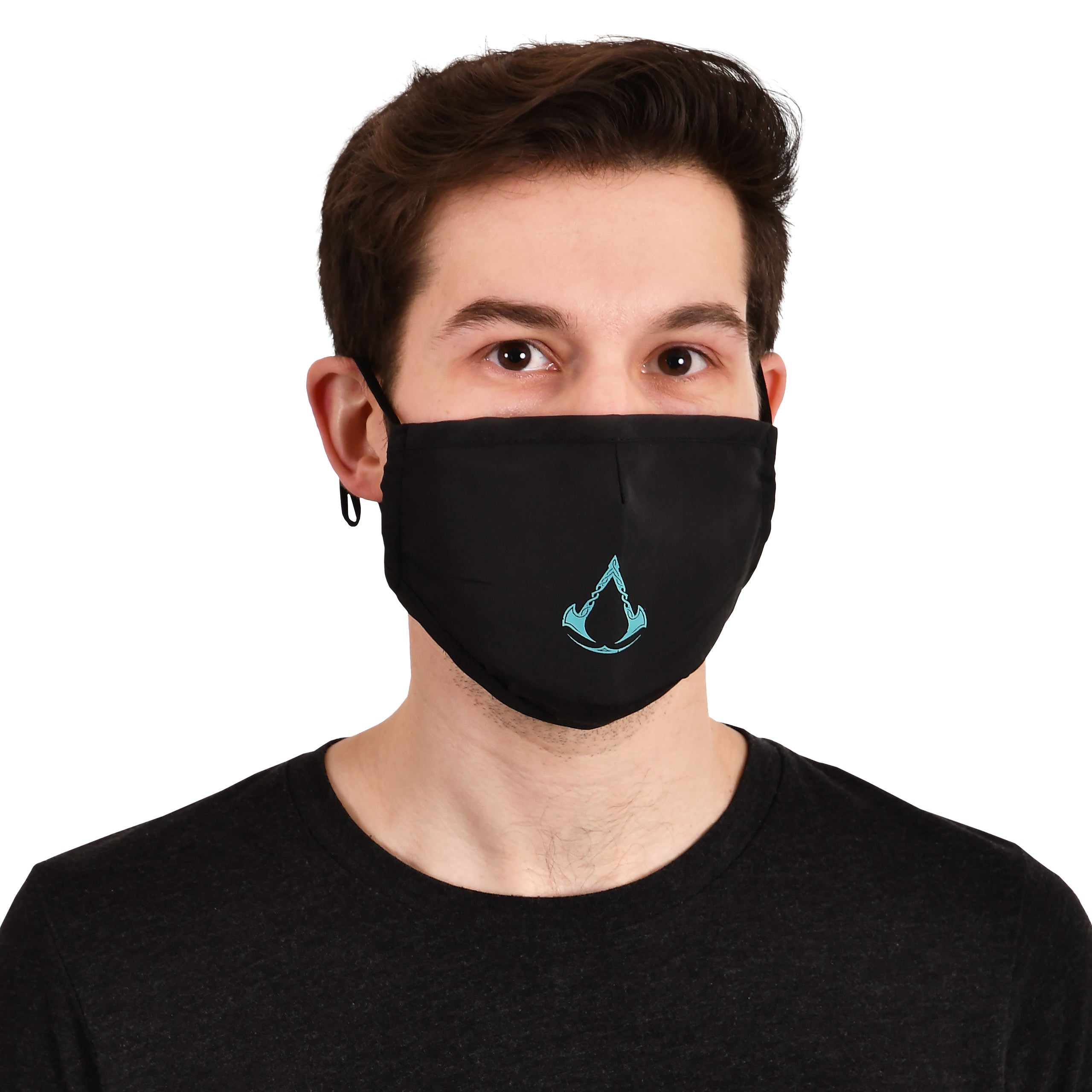 Immagine del prodotto Assassin's Creed - Maschera per il viso nera con logo Valhalla