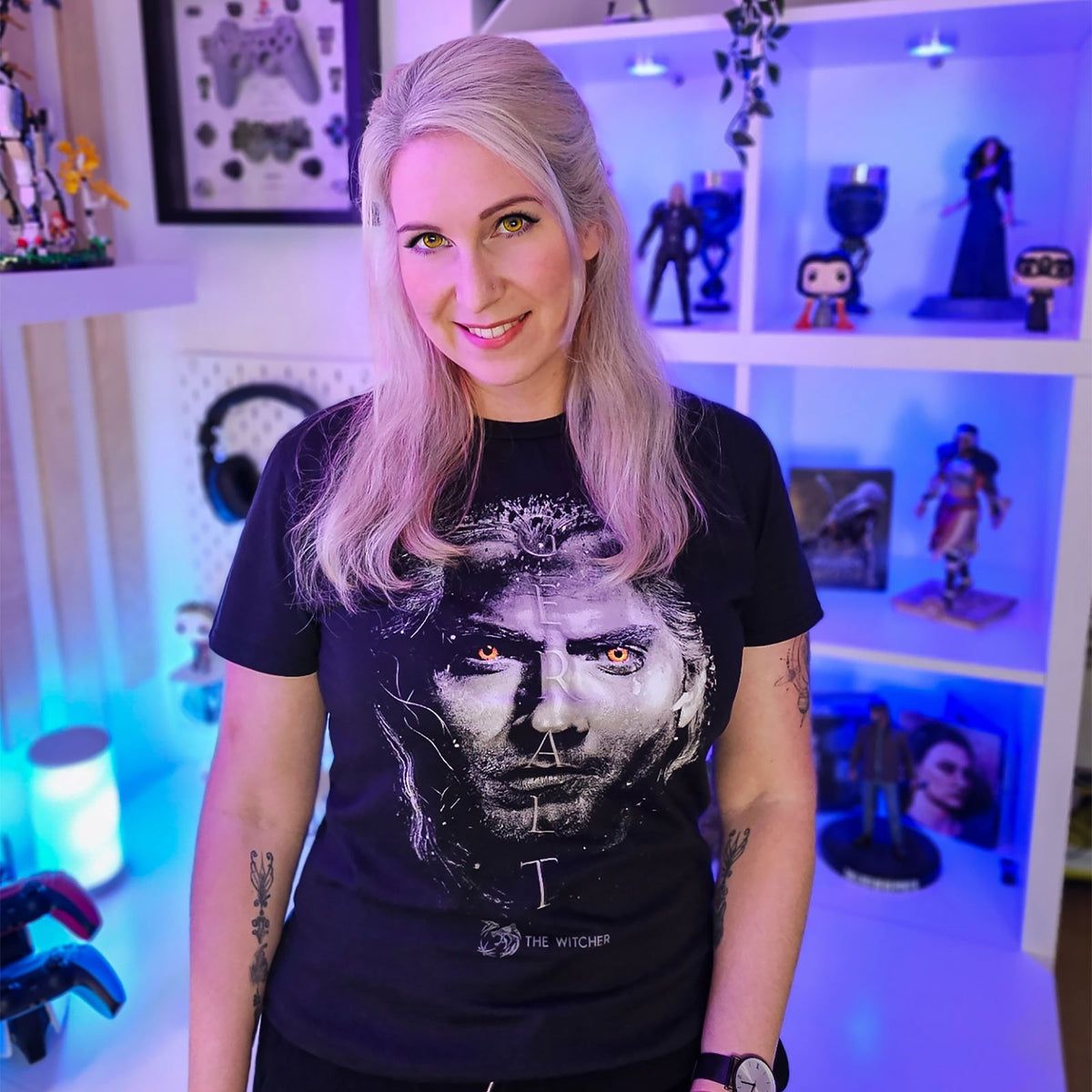 Immagine del prodotto Witcher - T-shirt ritratto di Geralt nero