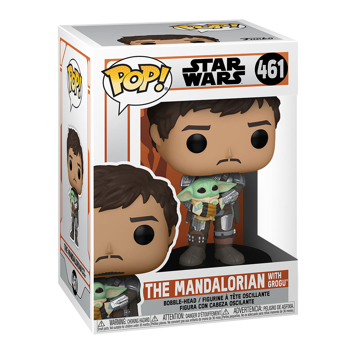 Immagine del prodotto Figura Funko Pop di Mando con Grogu - Star Wars The Mandalorian