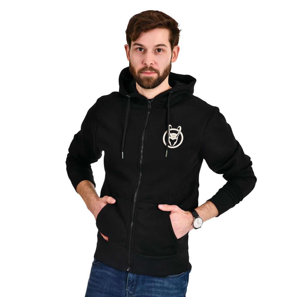 Immagine del prodotto Loki - Felpa con cappuccio e logo nero