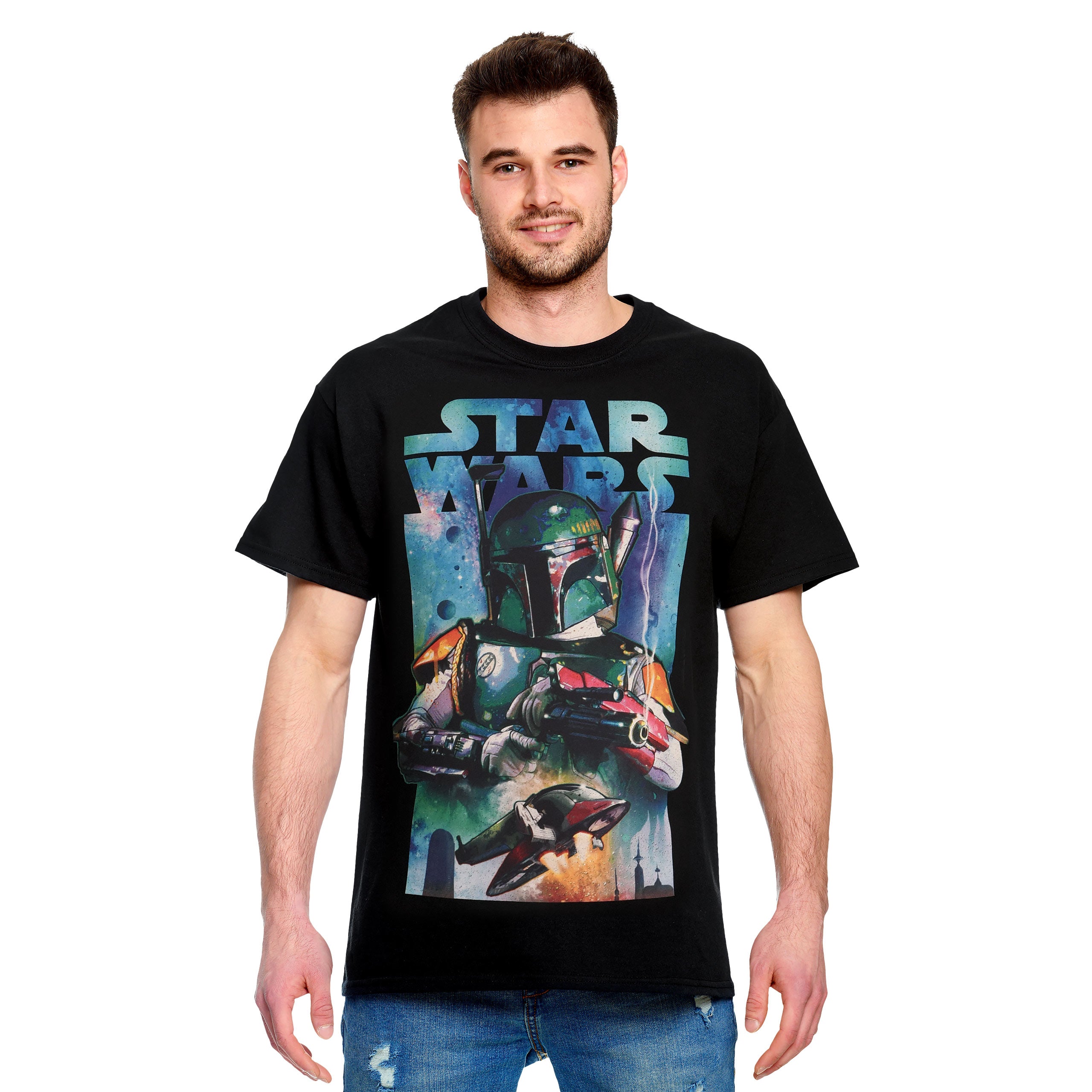 Immagine del prodotto Star Wars - Boba Fett con Slave I T-shirt nera