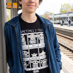 Immagine del prodotto T-shirt da donna Grogu Emotions nera - Star Wars The Mandalorian