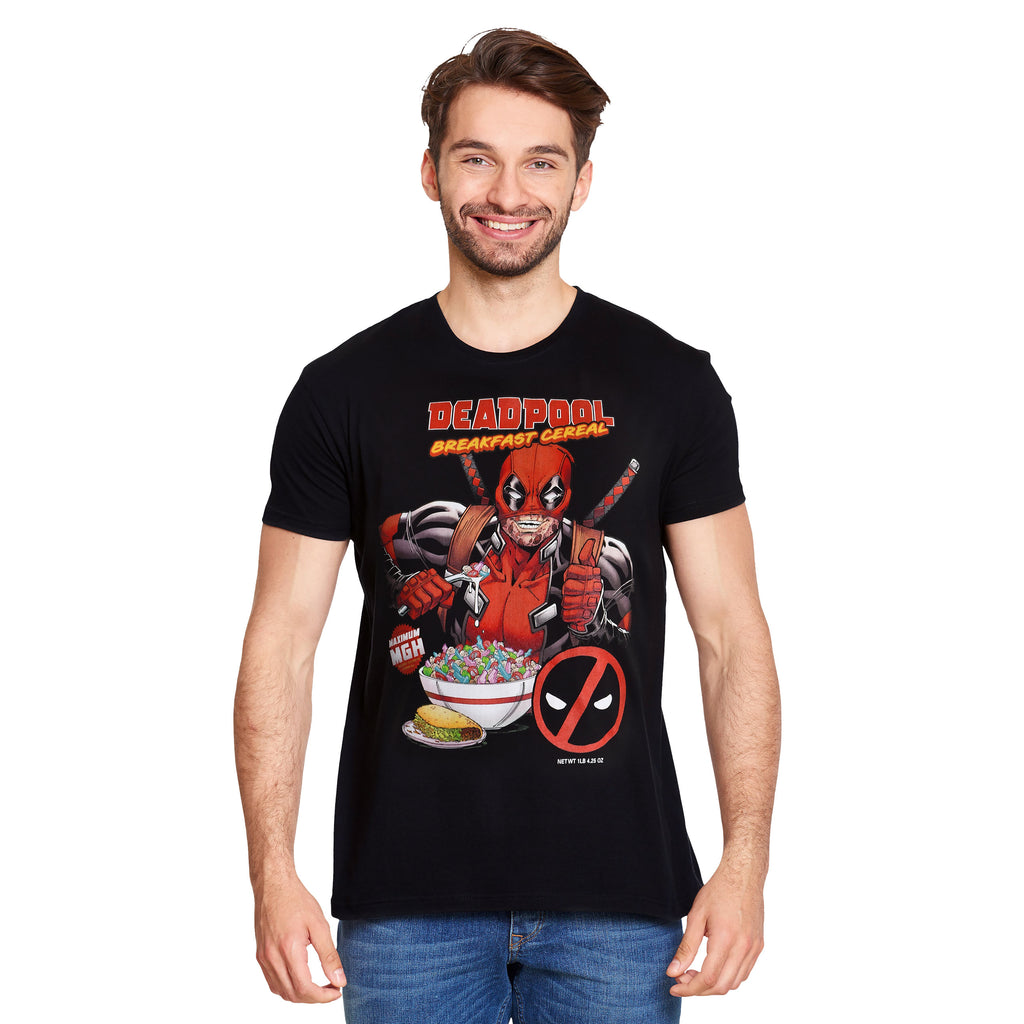 Product image Deadpool - Breakfast Cereal T-Shirt Black