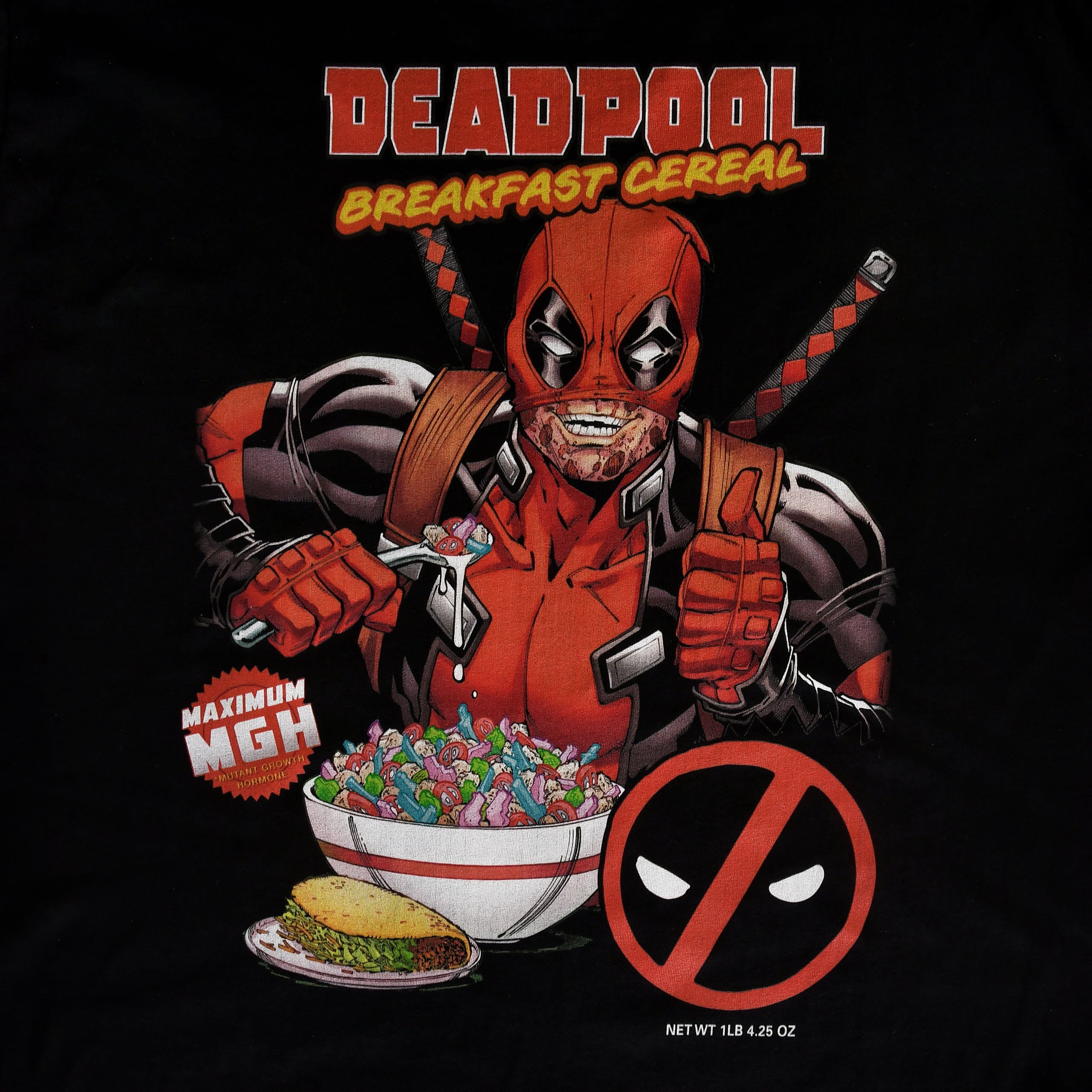 Product image Deadpool - Breakfast Cereal T-Shirt Black