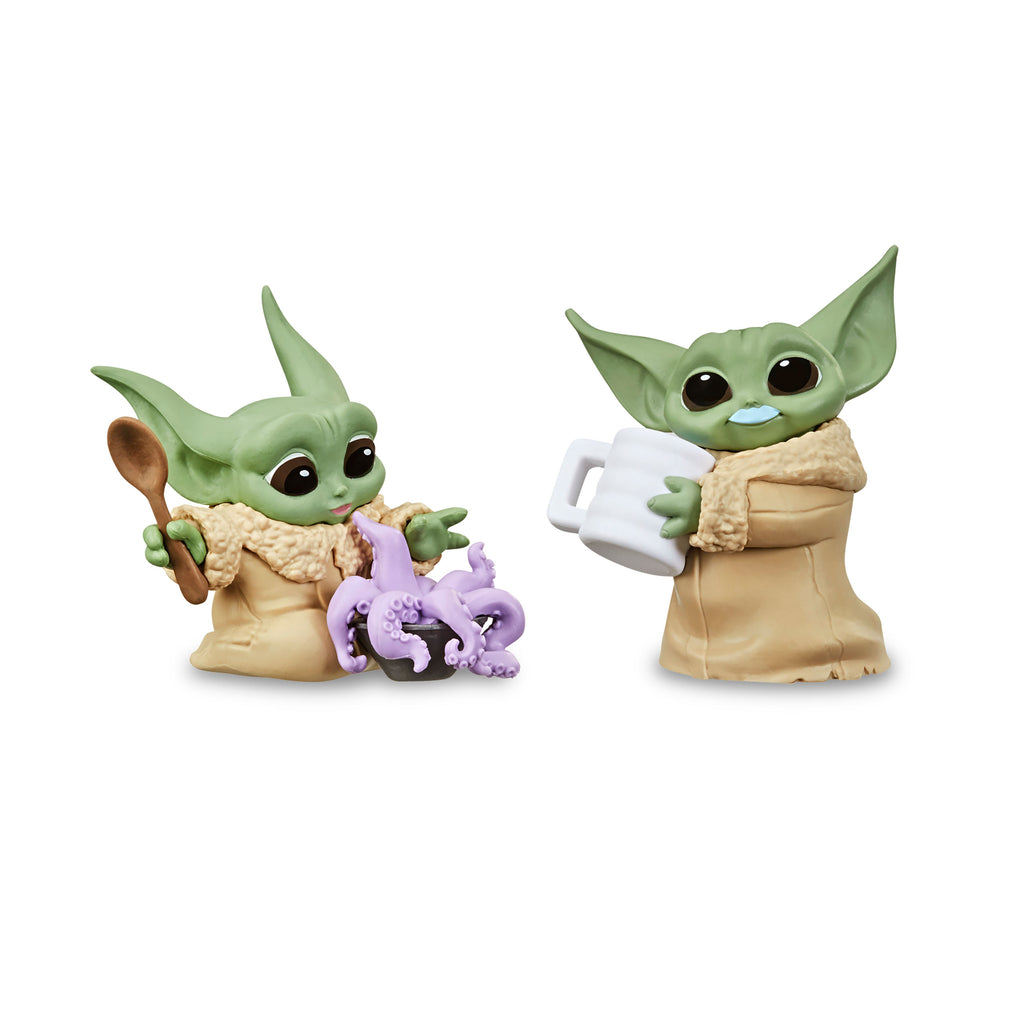 Product image Grogu with Tentacle Soup and Milk Mustache Pose Mini Figure Set - Star Wars The Mandalorian