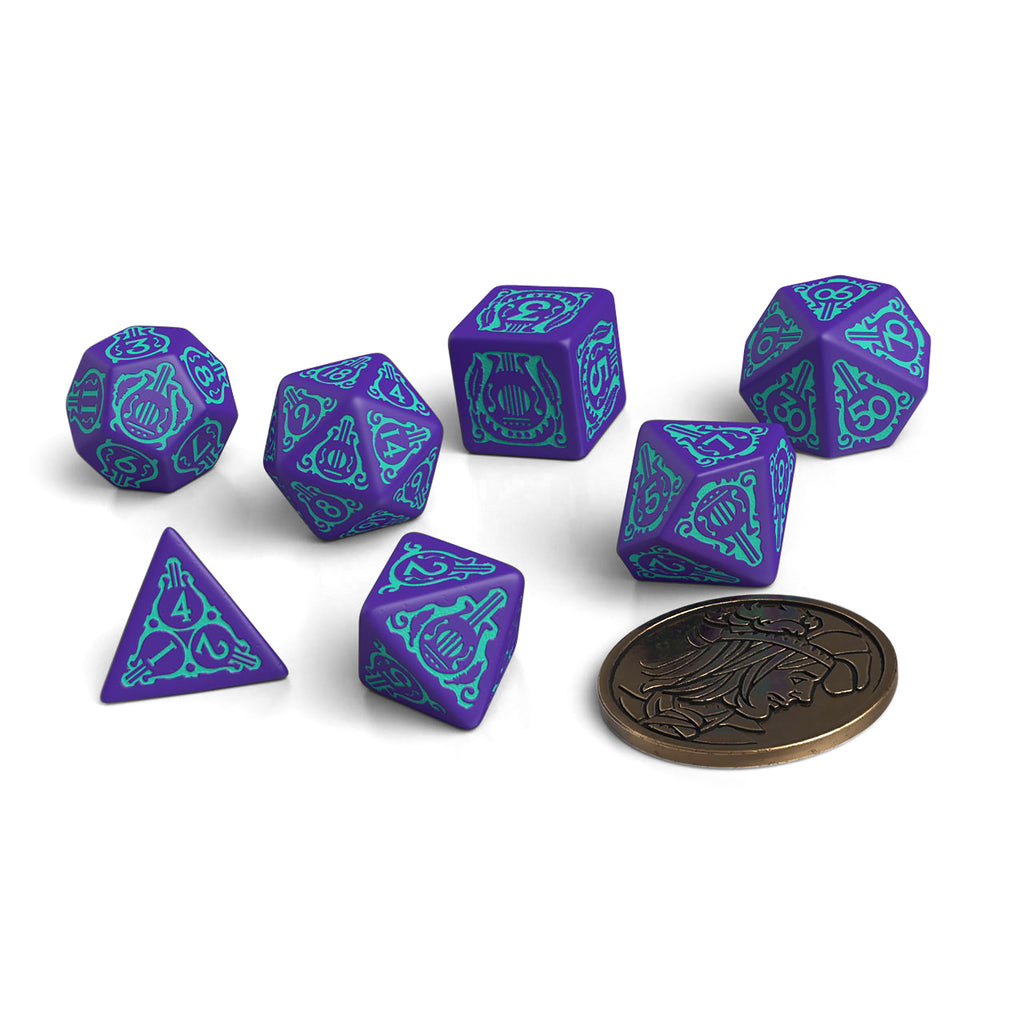 Immagine del prodotto Witcher - Dandelion Mezzo Secolo di Poesia RPG Set di Dadi 7 pezzi con Moneta da Collezione