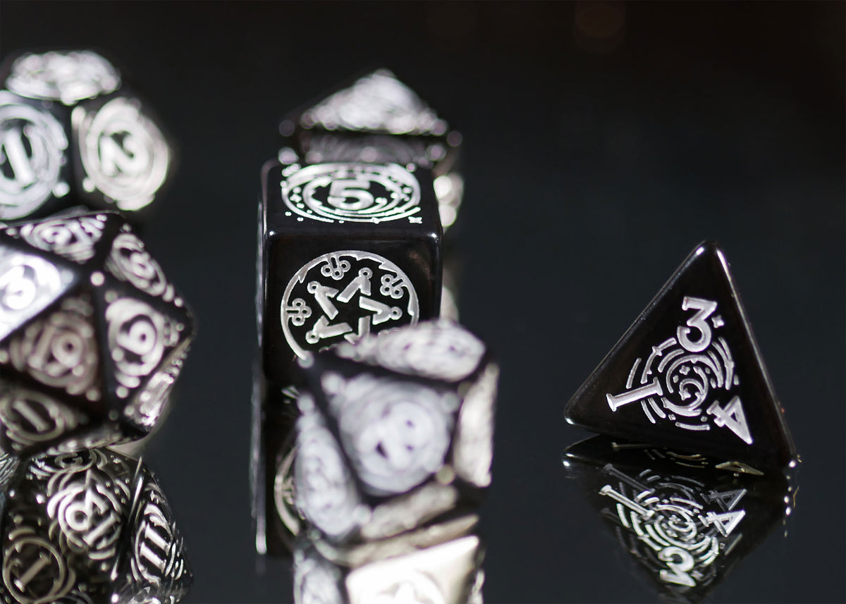Immagine del prodotto Witcher - Yennefer Obsidian Star RPG Set di Dadi 7 pezzi con Moneta da Collezione