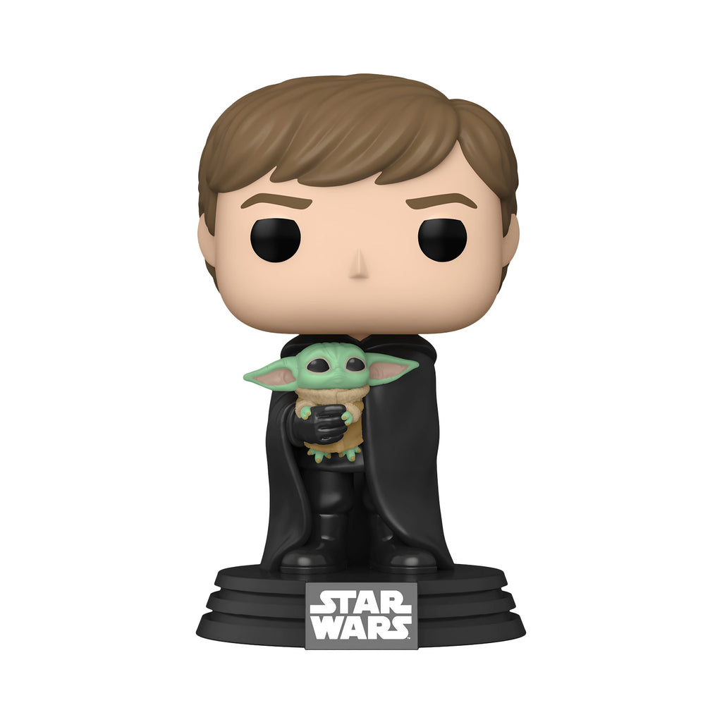 Product image Luke Skywalker with Grogu Funko Pop Bobblehead Figure - Star Wars The Mandalorian
