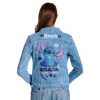 Immagine del prodotto Lilo & Stitch - Giacca di jeans floreale blu da donna