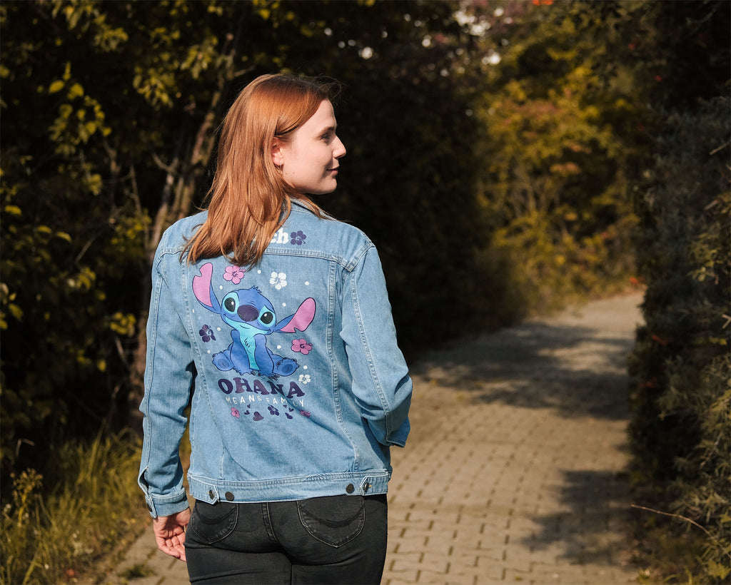 Immagine del prodotto Lilo & Stitch - Giacca di jeans floreale blu da donna