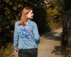 Immagine del prodotto Lilo & Stitch - Giacca di jeans floreale blu da donna