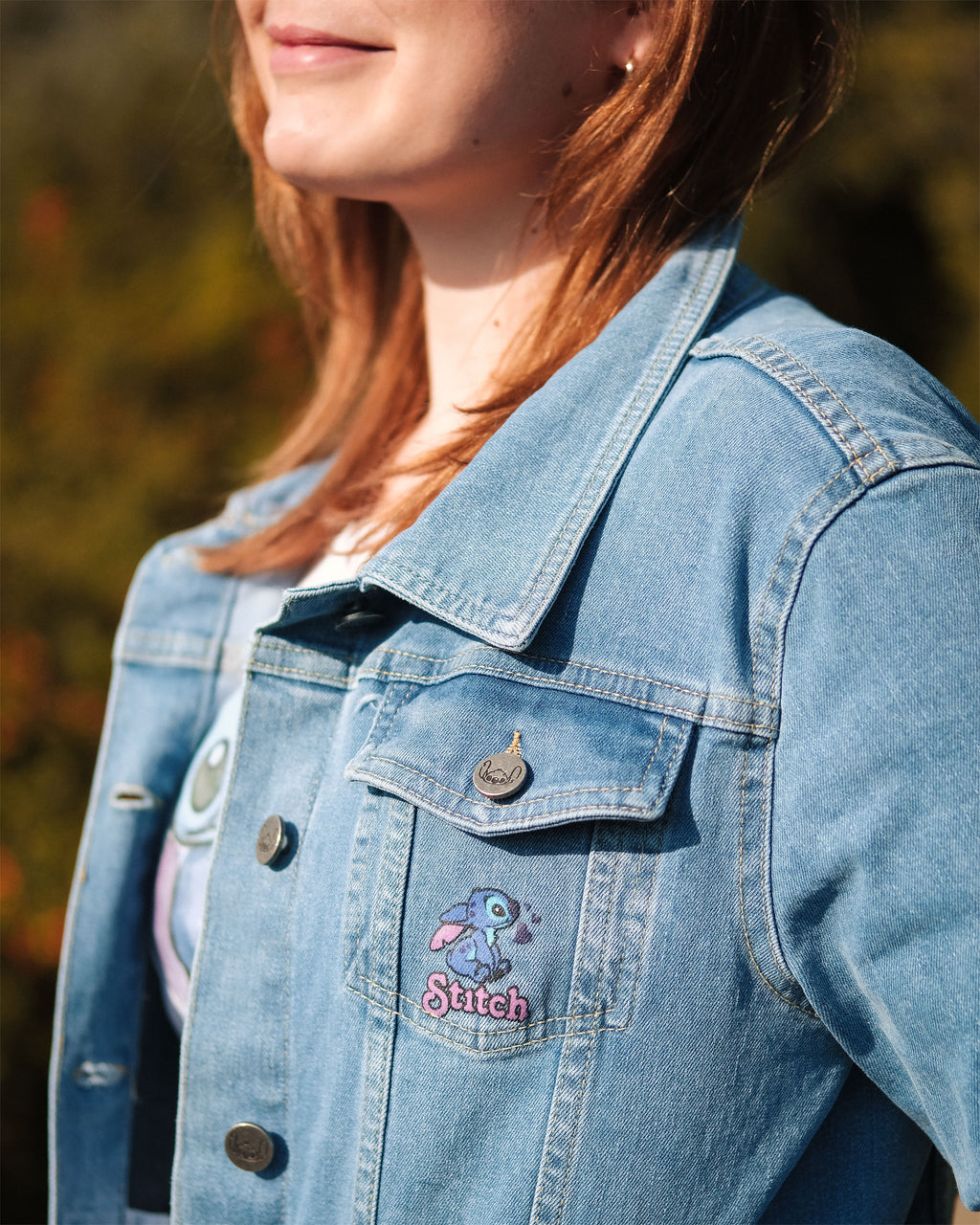 Immagine del prodotto Lilo & Stitch - Giacca di jeans floreale blu da donna