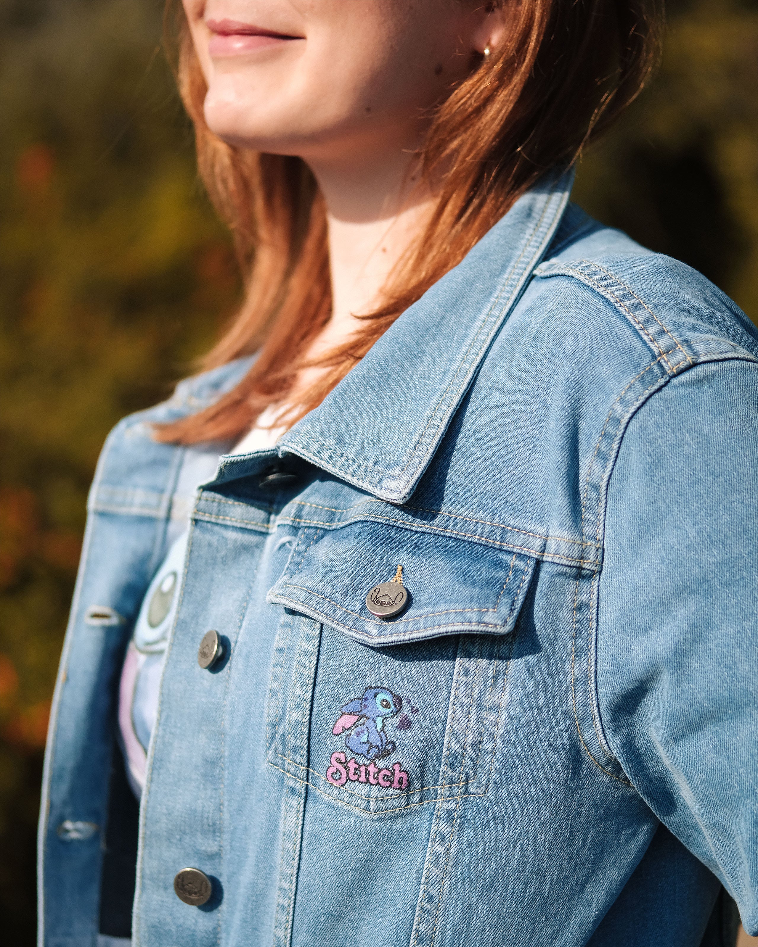 Immagine del prodotto Lilo & Stitch - Giacca di jeans floreale blu da donna