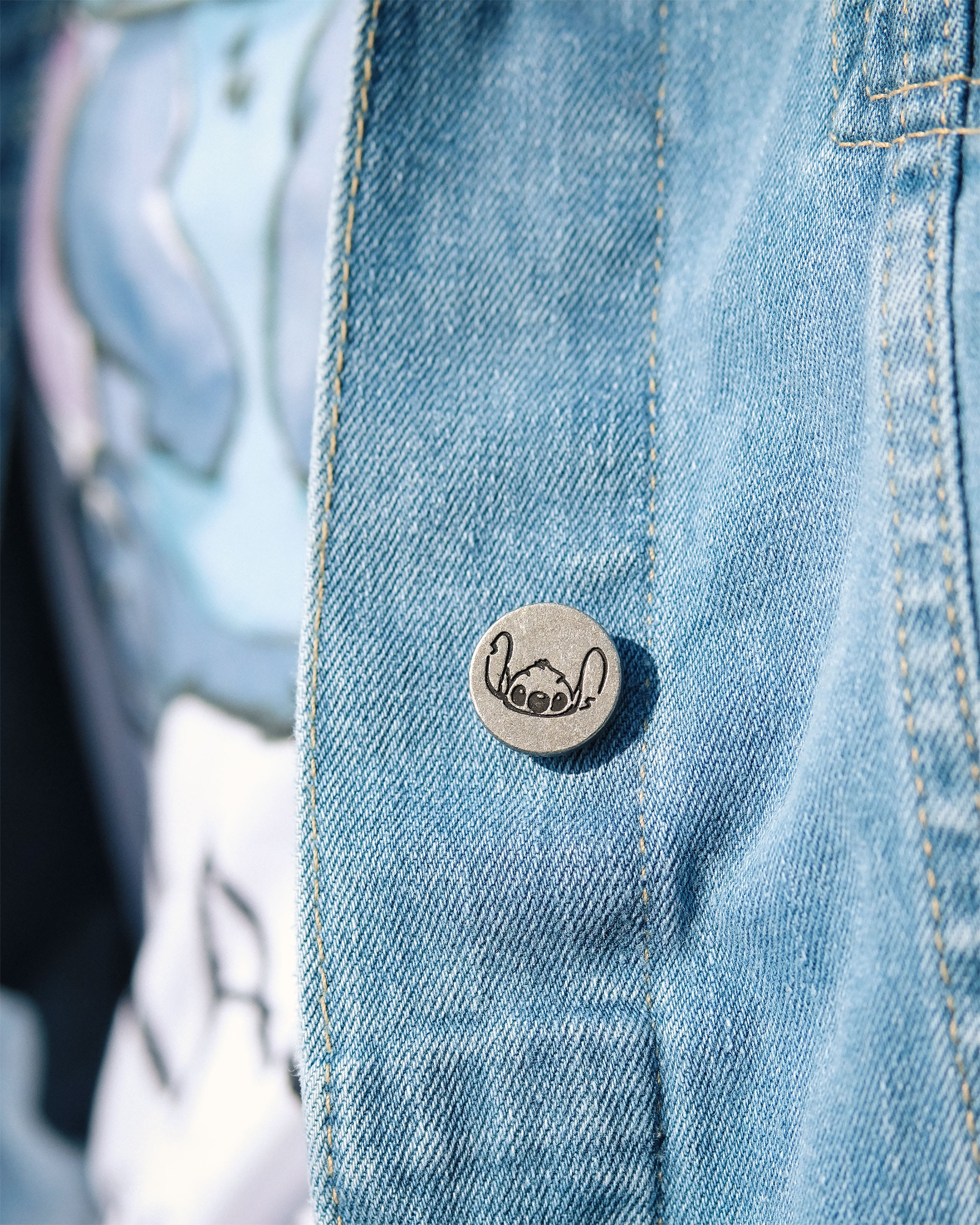 Immagine del prodotto Lilo & Stitch - Giacca di jeans floreale blu da donna