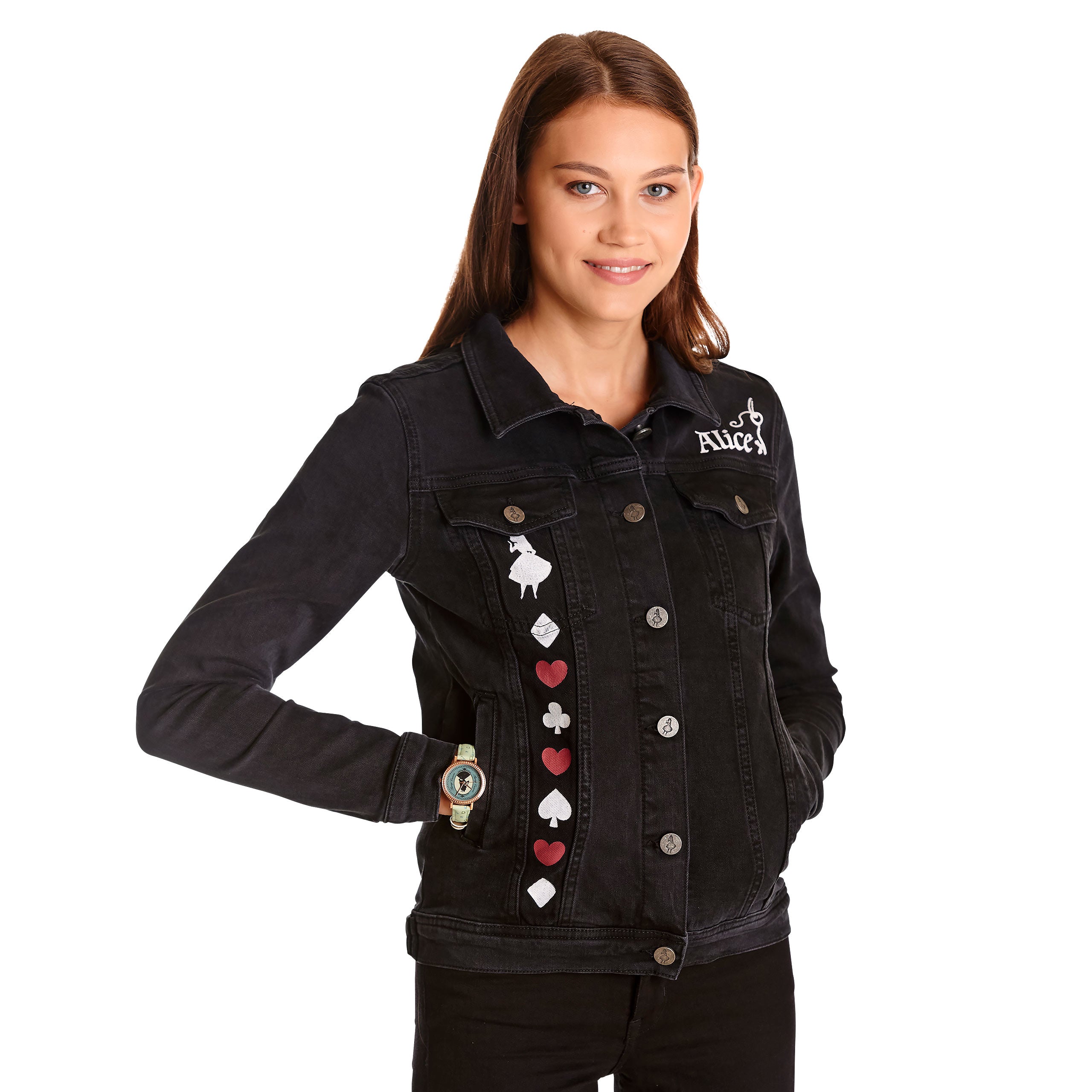 Immagine del prodotto Alice nel paese delle meraviglie - Giacca di jeans donna nera