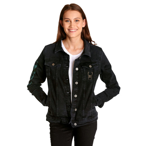 Immagine del prodotto Loki - Giacca di jeans con logo da donna nera