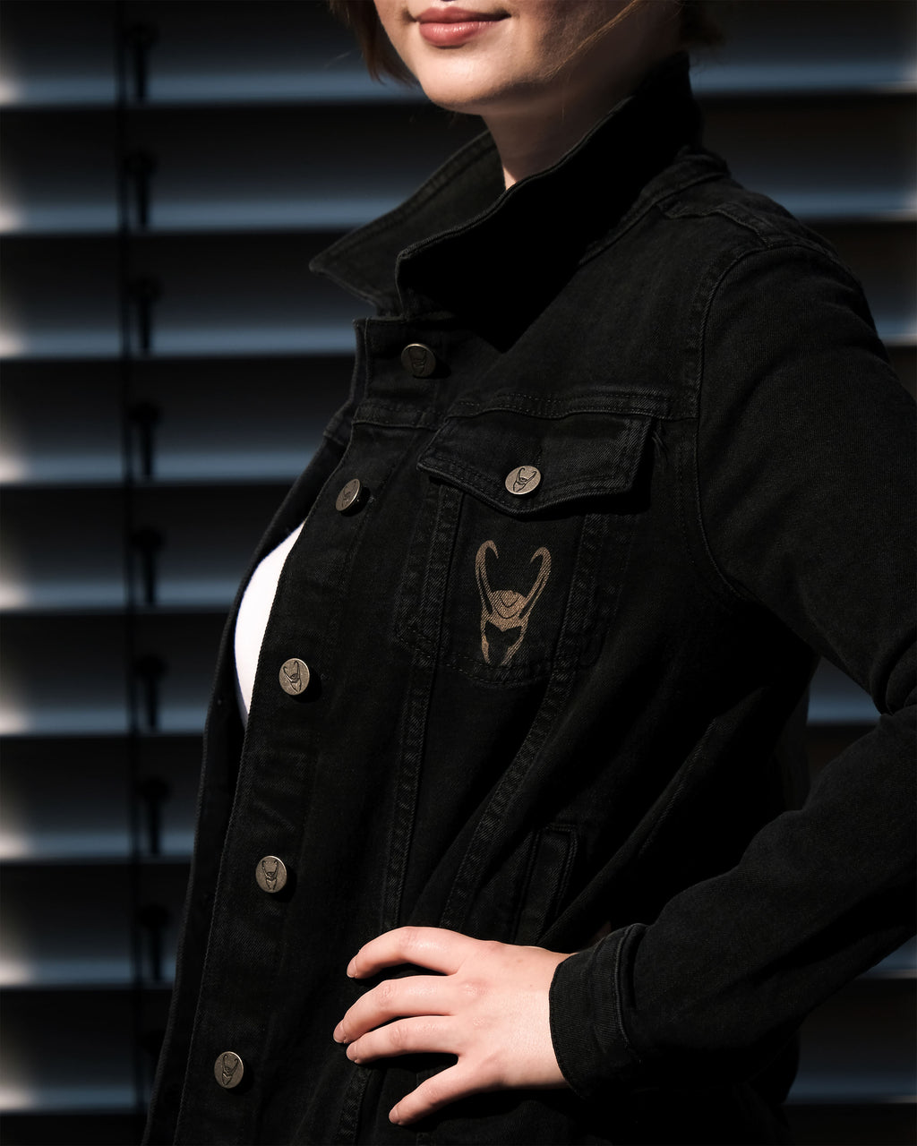 Immagine del prodotto Loki - Giacca di jeans con logo da donna nera