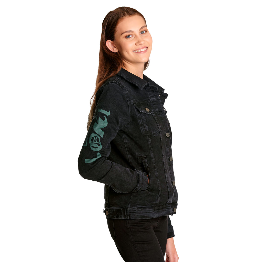 Immagine del prodotto Loki - Giacca di jeans con logo da donna nera