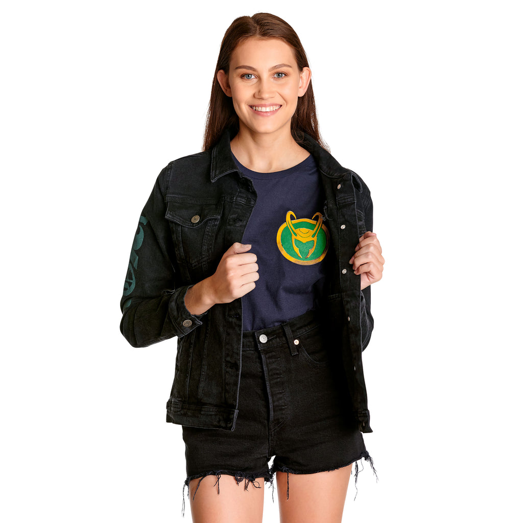 Immagine del prodotto Loki - Giacca di jeans con logo da donna nera