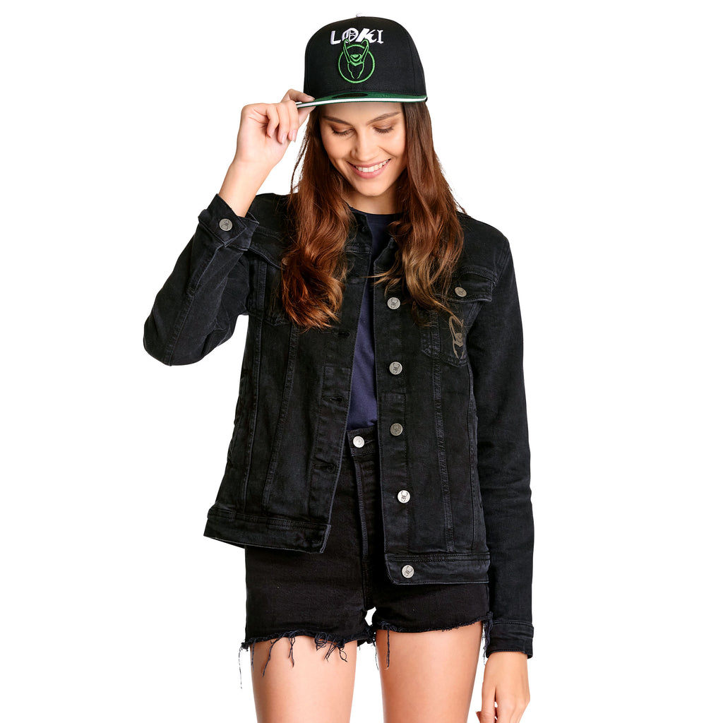Immagine del prodotto Loki - Giacca di jeans con logo da donna nera