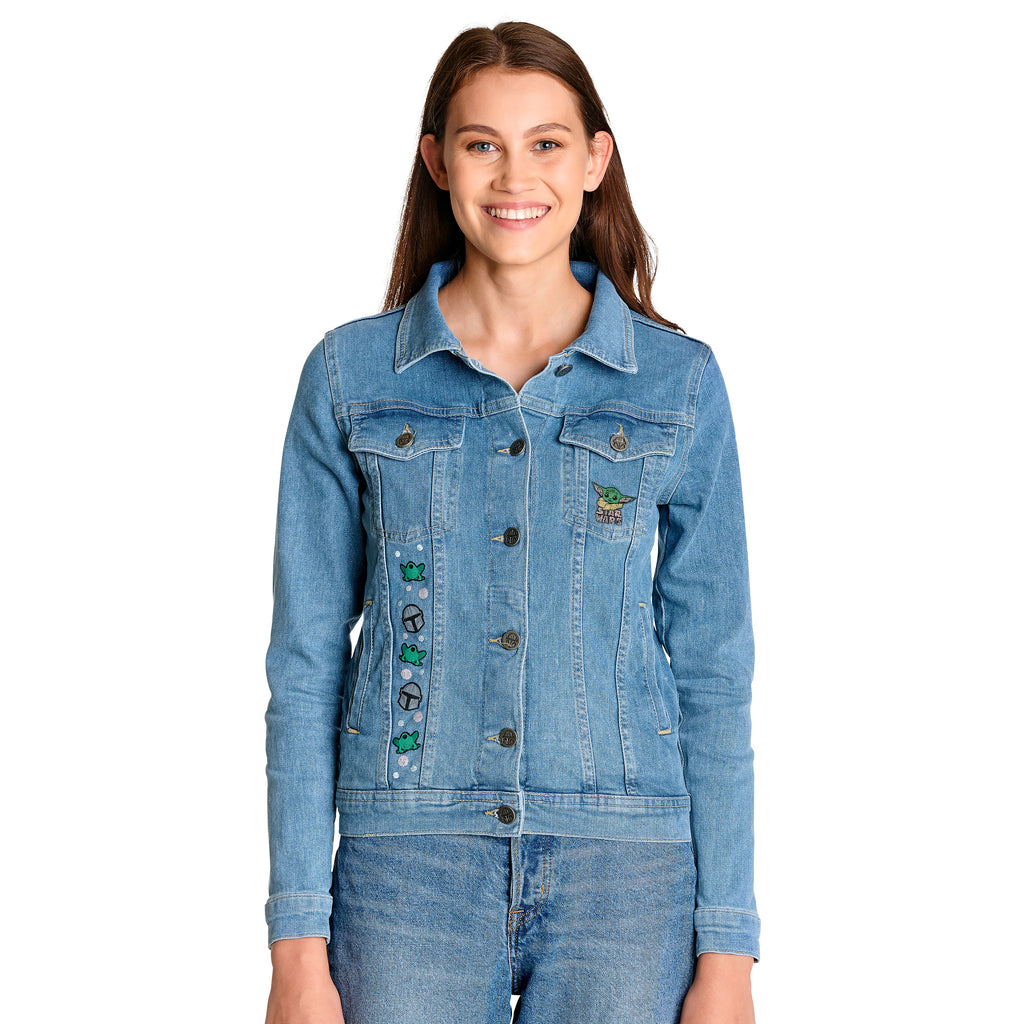 Immagine del prodotto Giacca di jeans Grogu donna blu - Star Wars The Mandalorian