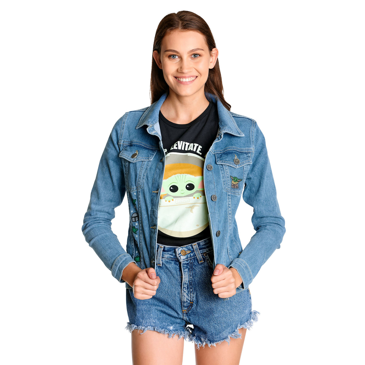 Immagine del prodotto Giacca di jeans Grogu donna blu - Star Wars The Mandalorian