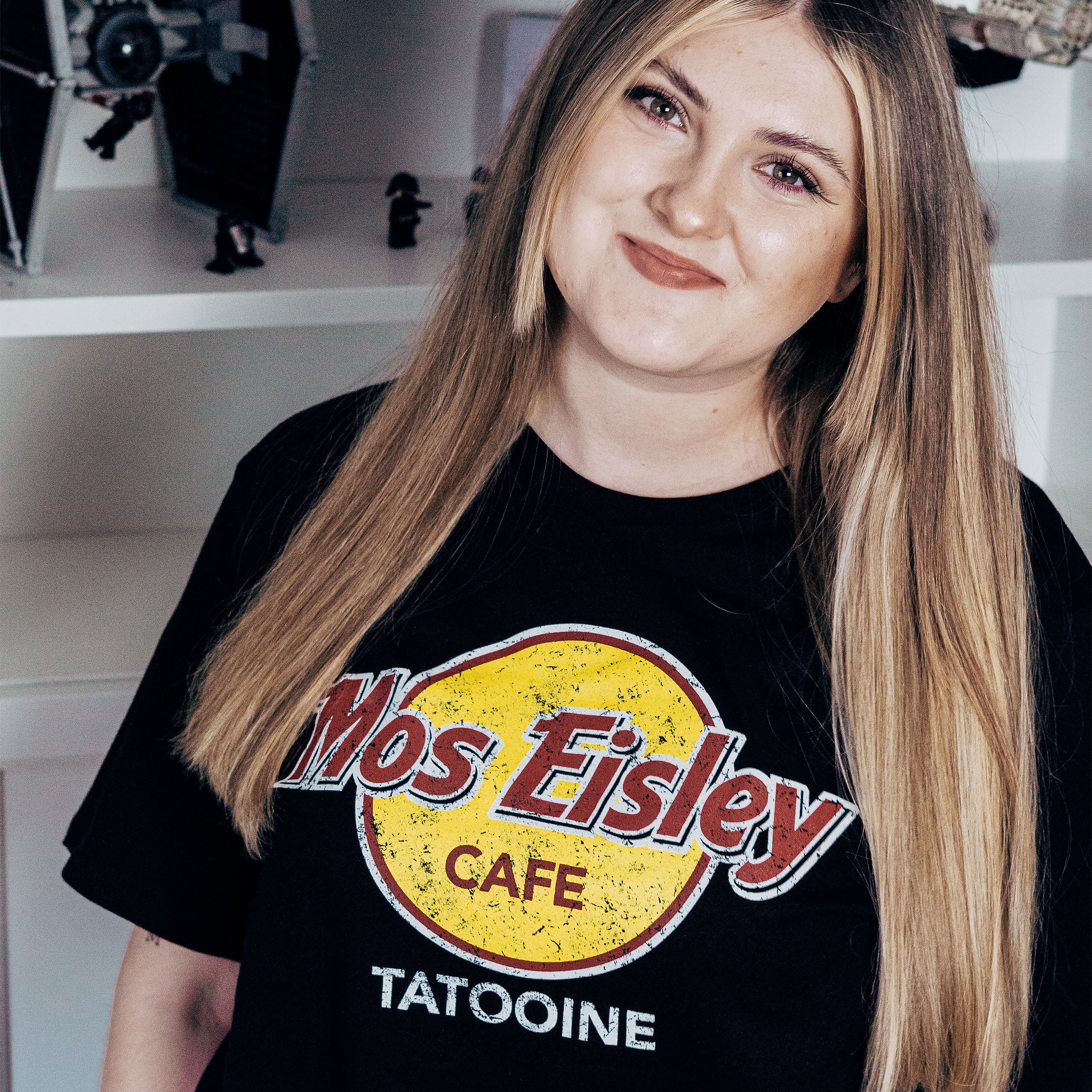 Immagine del prodotto T-shirt del Cafe Mos Eisley per fan di Star Wars nera