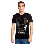 Immagine del prodotto Star Wars - Boba Fett Slave I Sketch T-shirt nera