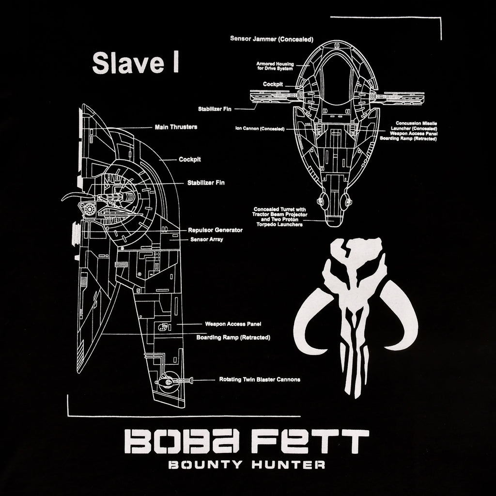 Immagine del prodotto Star Wars - Boba Fett Slave I Sketch T-shirt nera