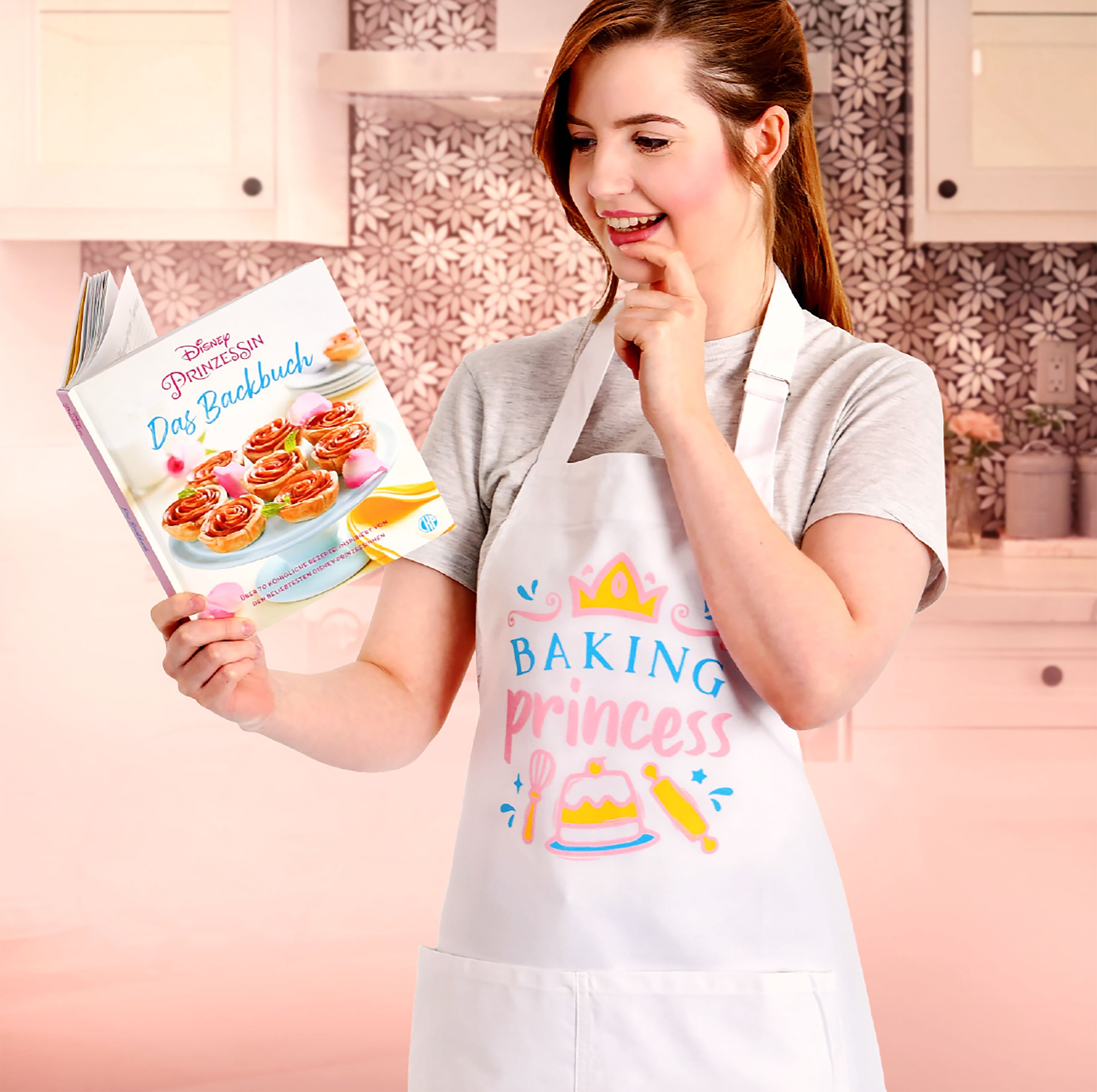 Immagine del prodotto Grembiule Baking Princess per fan di Disney bianco