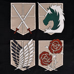 Product image Attack on Titan - Military Divisions Shields T-Shirt black
