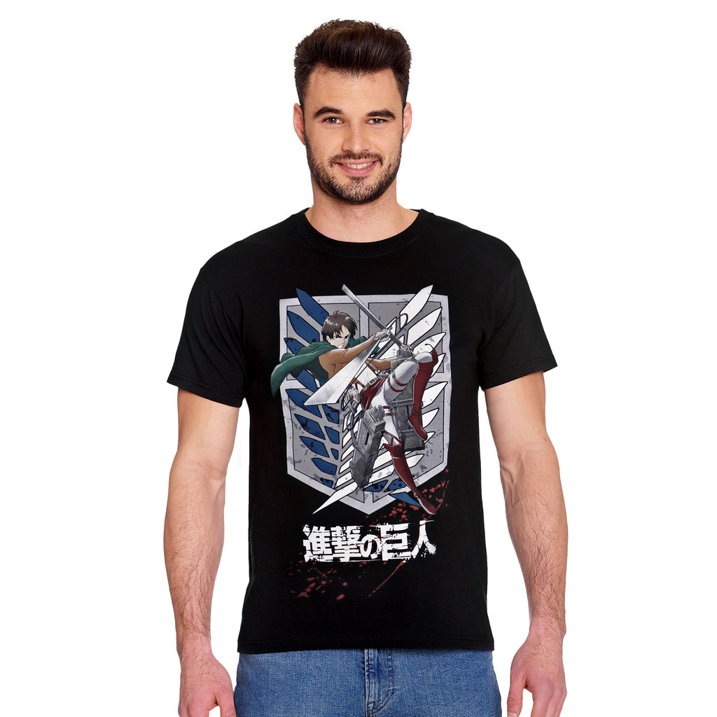 Immagine del prodotto Attack on Titan - T-shirt nera di Eren Survey Corps