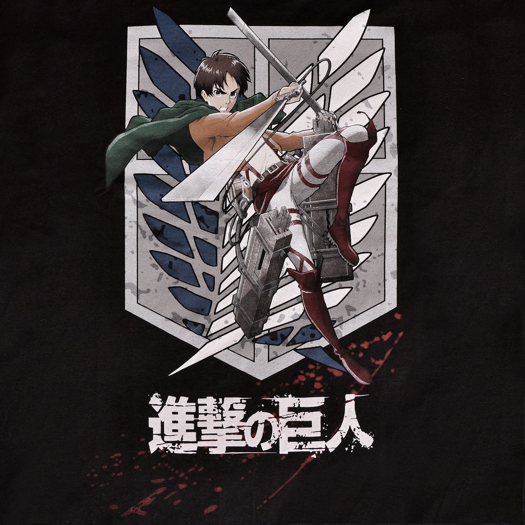 Immagine del prodotto Attack on Titan - T-shirt nera di Eren Survey Corps