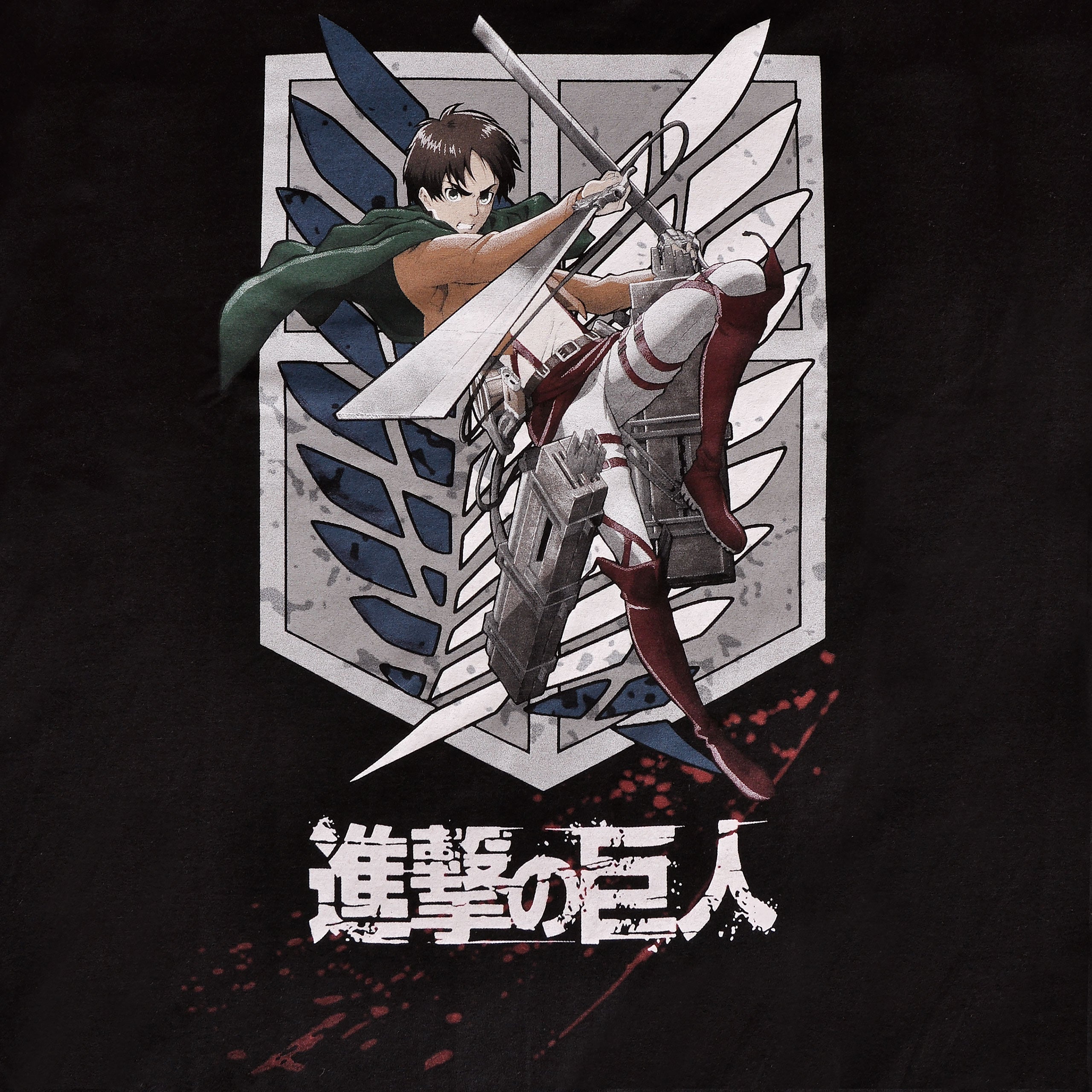 Immagine del prodotto Attack on Titan - T-shirt nera di Eren Survey Corps