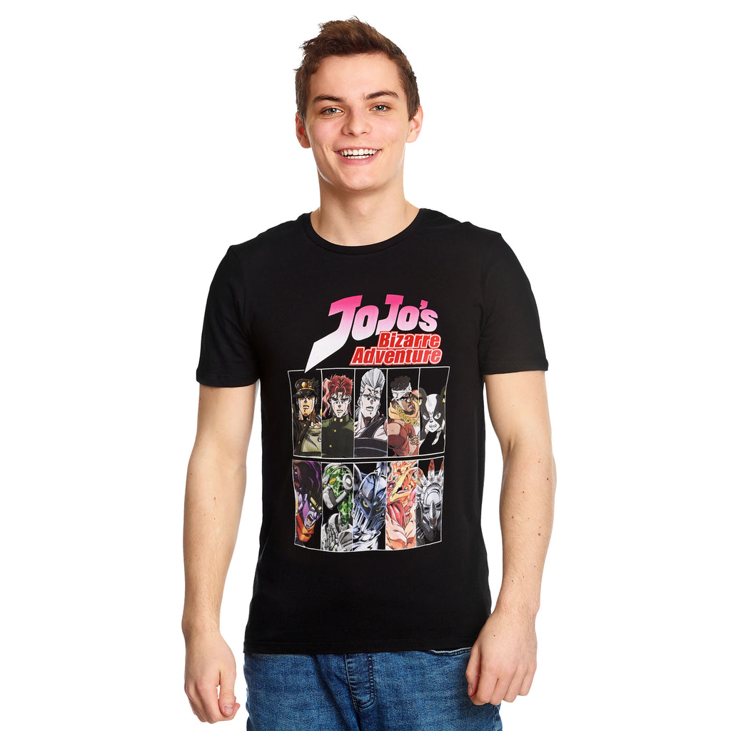Immagine del prodotto JoJo's Bizarre Adventure - T-shirt nera con personaggi
