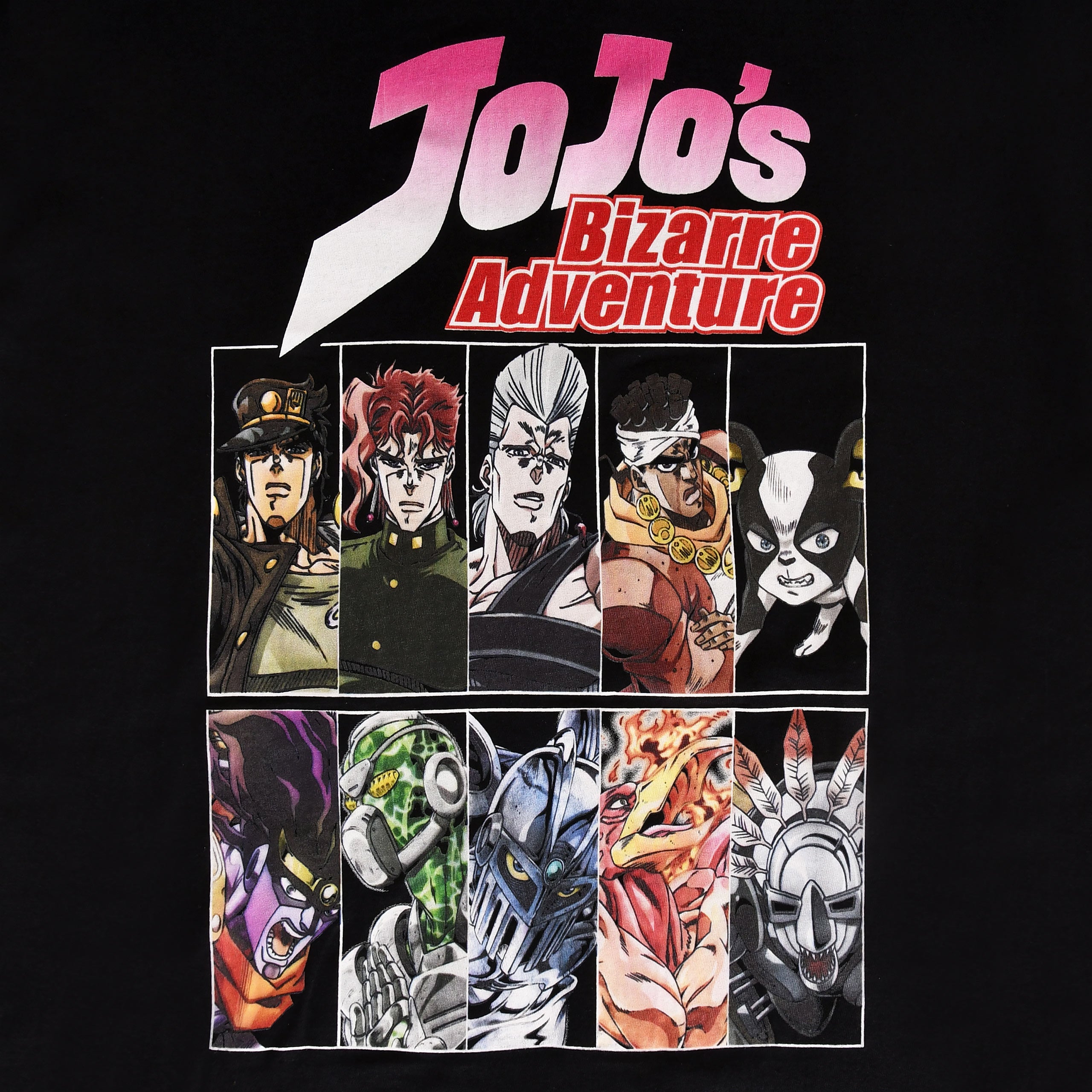 Immagine del prodotto JoJo's Bizarre Adventure - T-shirt nera con personaggi