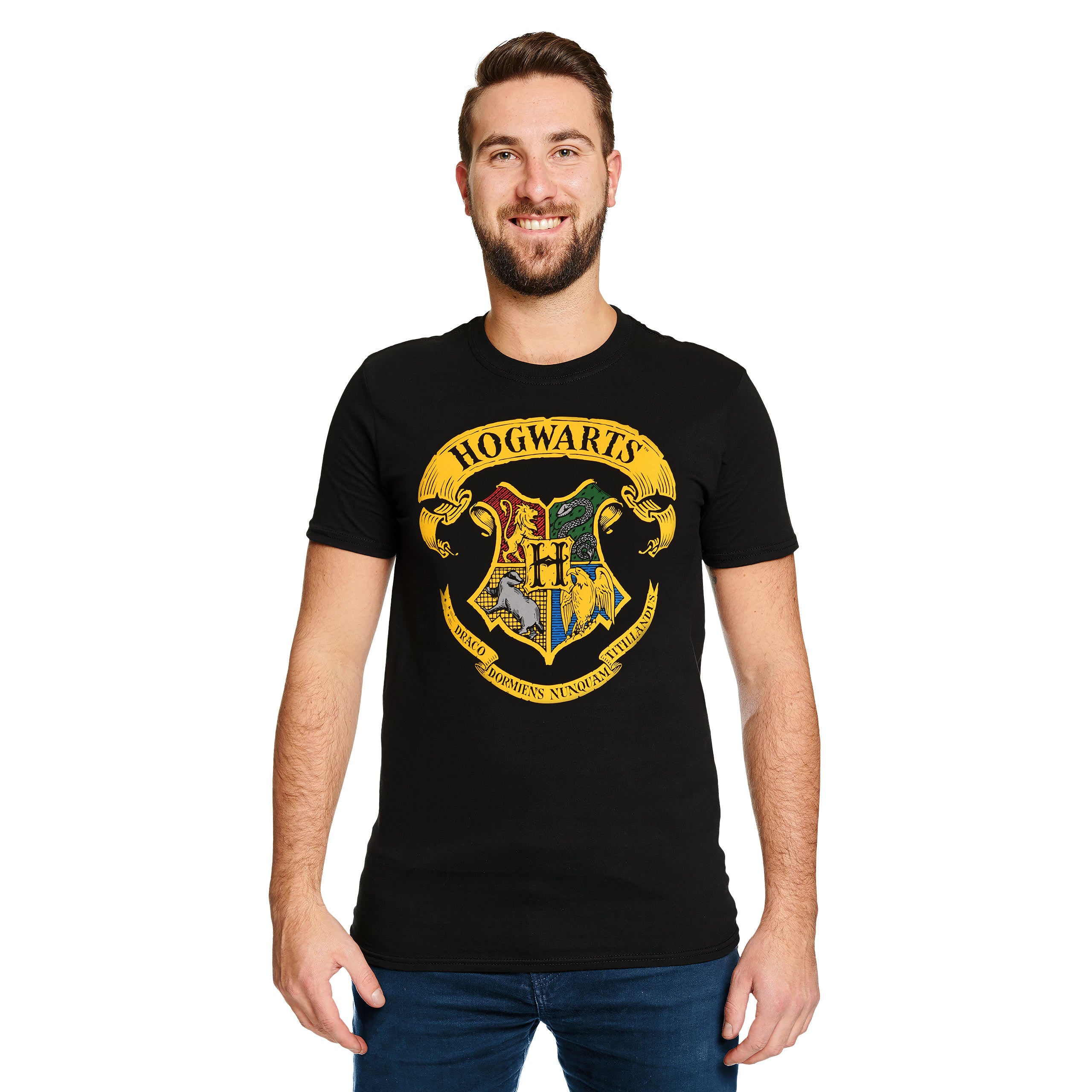 Immagine del prodotto Harry Potter - T-shirt nera con stemma di Hogwarts