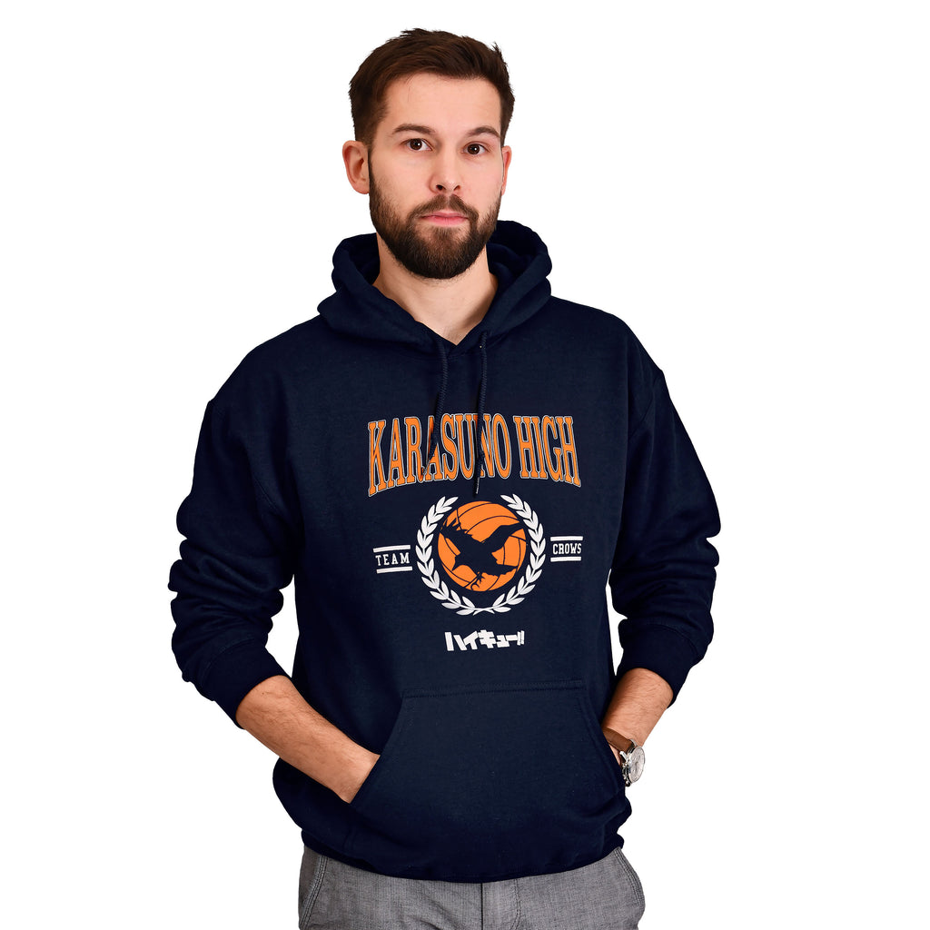 Immagine del prodotto Haikyu!! - Felpa con cappuccio blu di Karasuno High