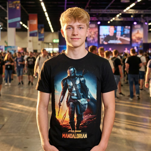 Immagine del prodotto Maglietta nera Through The Galaxy - Star Wars Mandalorian