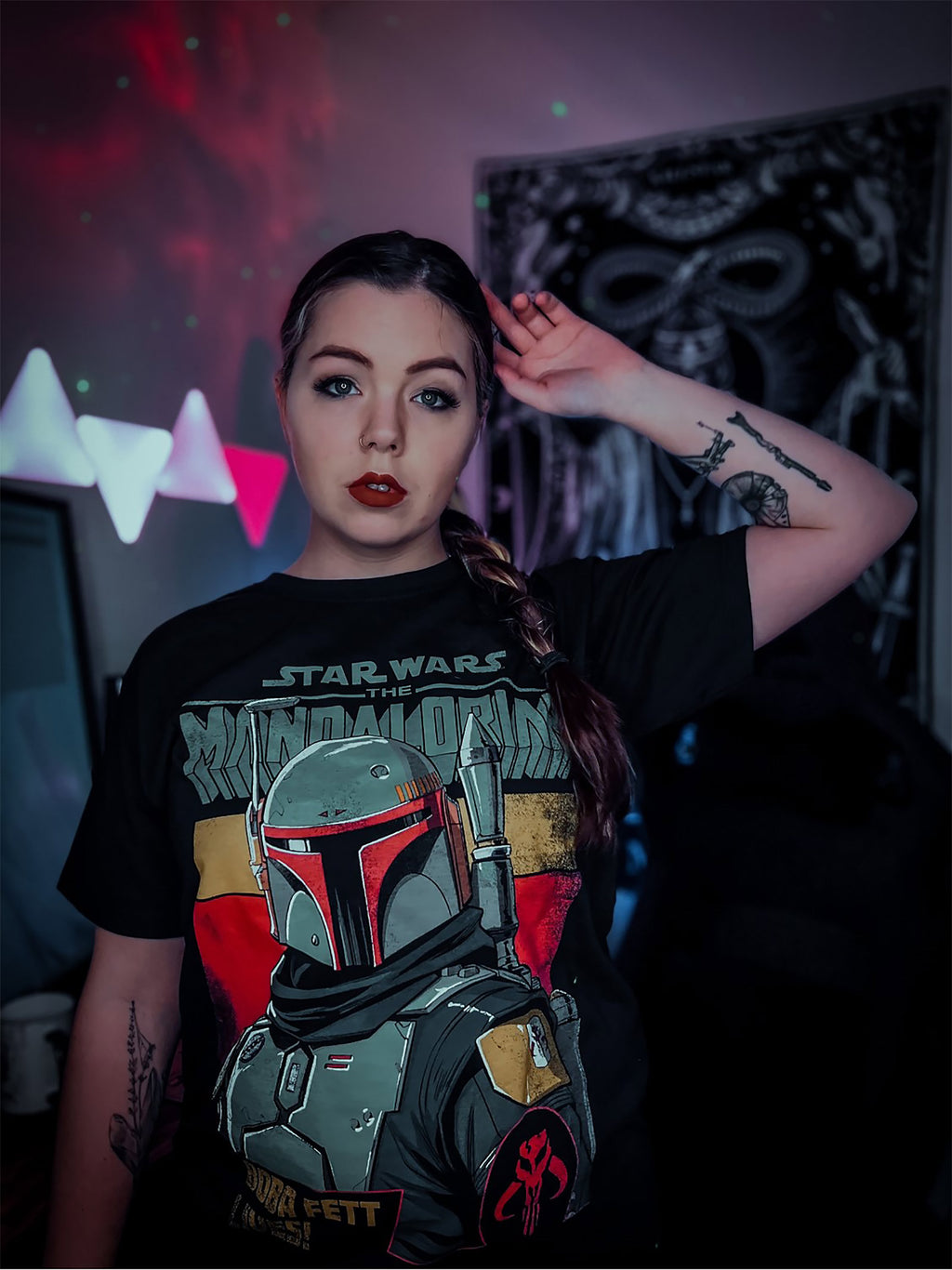 Immagine del prodotto Maglietta nera Boba Fett Lives - Star Wars Mandalorian