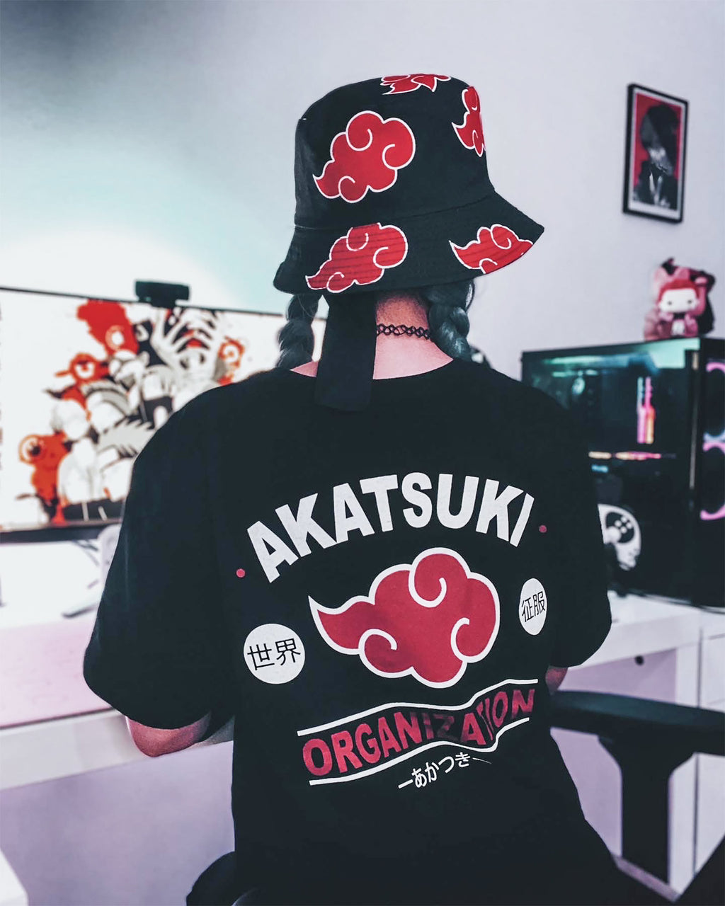 Immagine del prodotto Naruto - T-shirt nera con simbolo Akatsuki