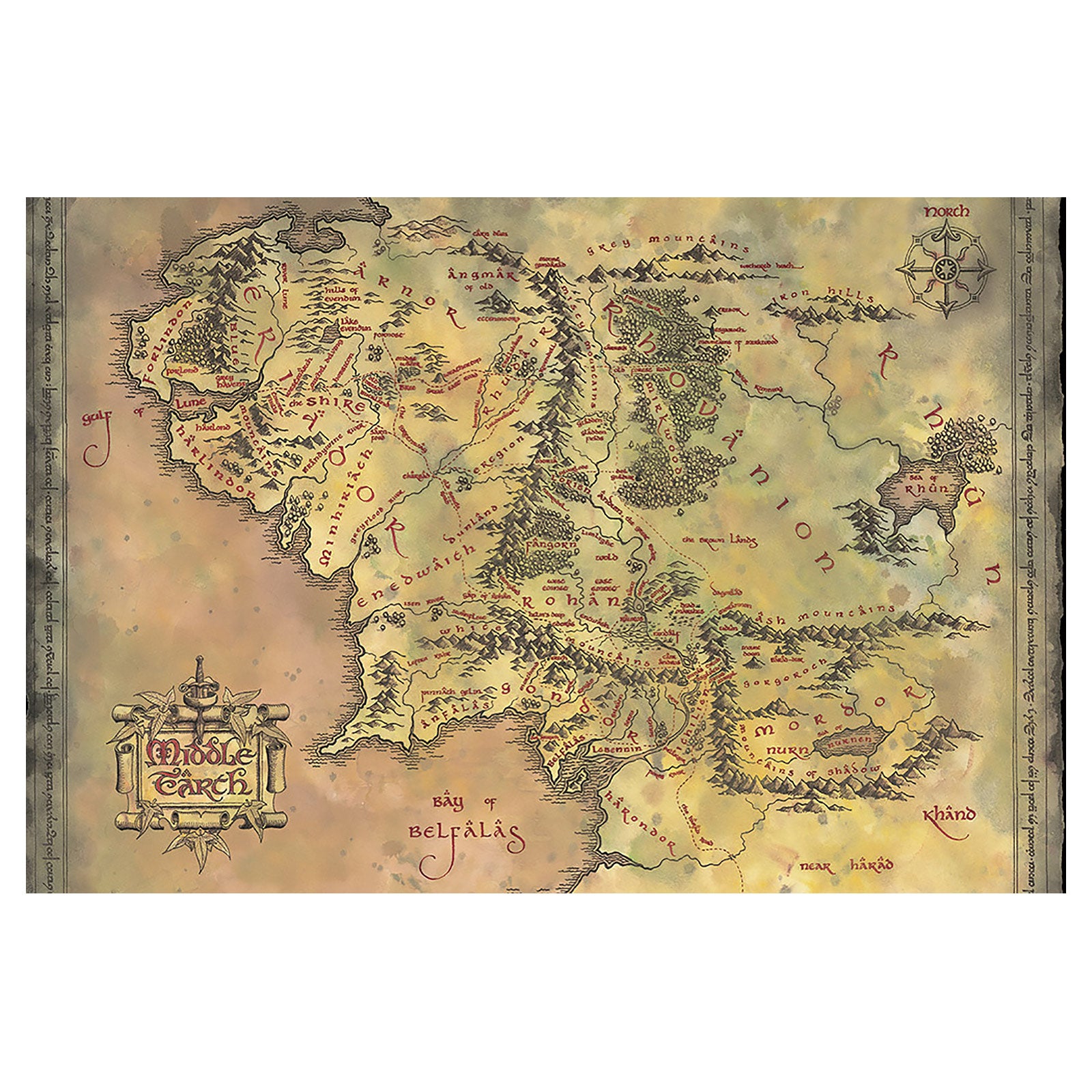 Immagine del prodotto Il Signore degli Anelli - Poster Maxi della Mappa della Terra di Mezzo