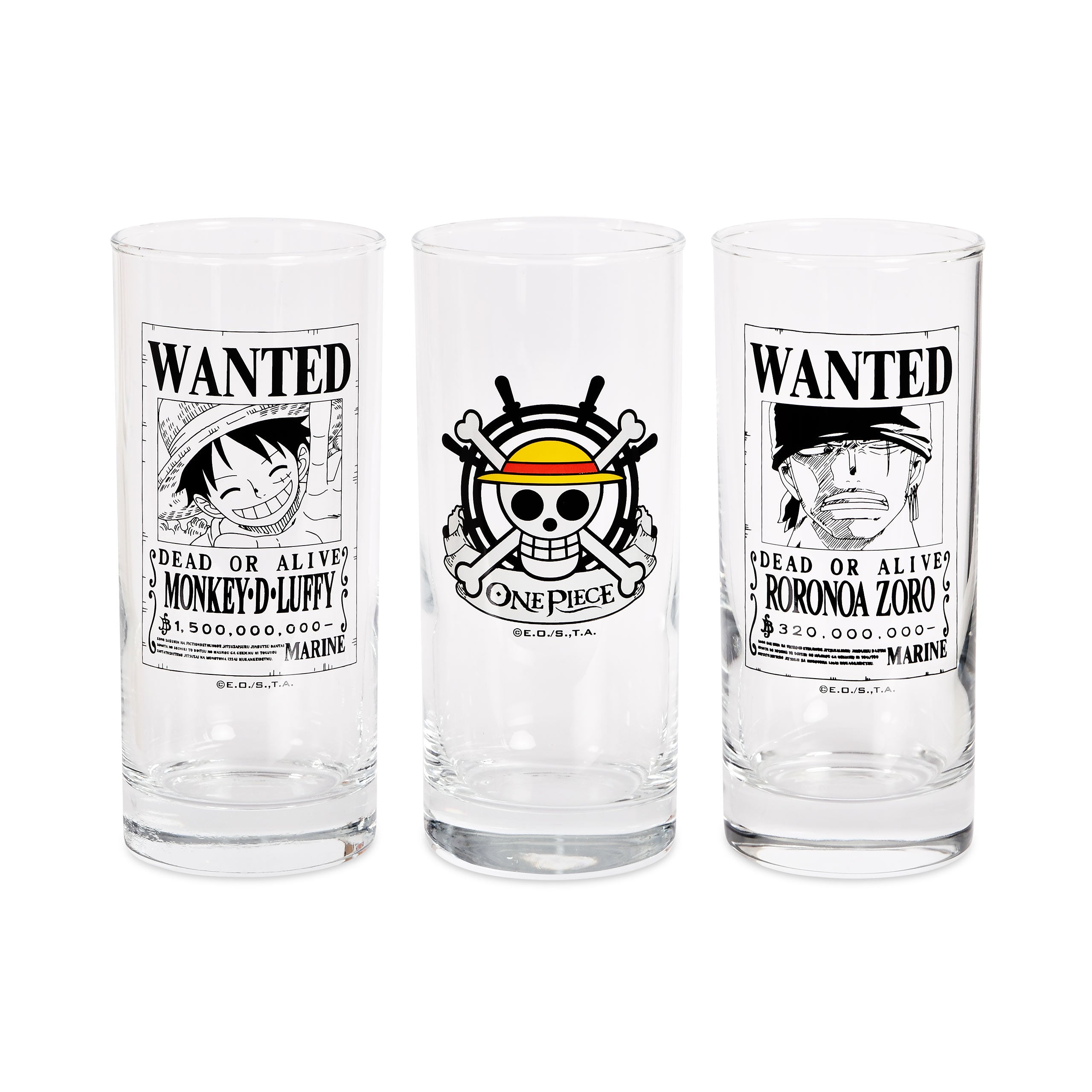 Immagine del prodotto One Piece - Wanted Luffy e Zoro set di bicchieri