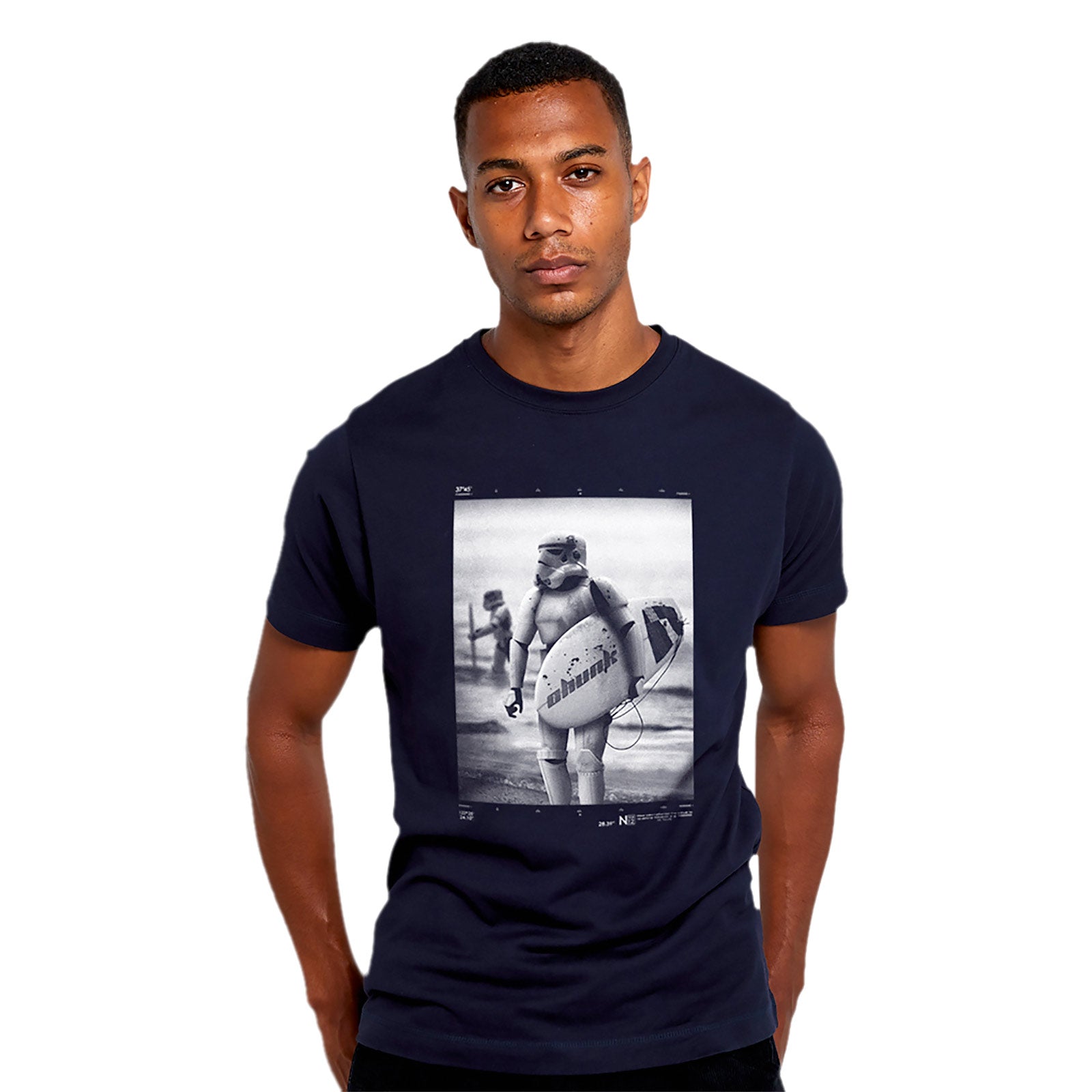 Immagine del prodotto T-shirt Surfing Trooper per fan di Star Wars blu