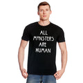 Immagine del prodotto T-shirt Human Monsters per fan di American Horror Story nera