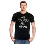 Immagine del prodotto T-shirt Human Monsters per fan di American Horror Story nera