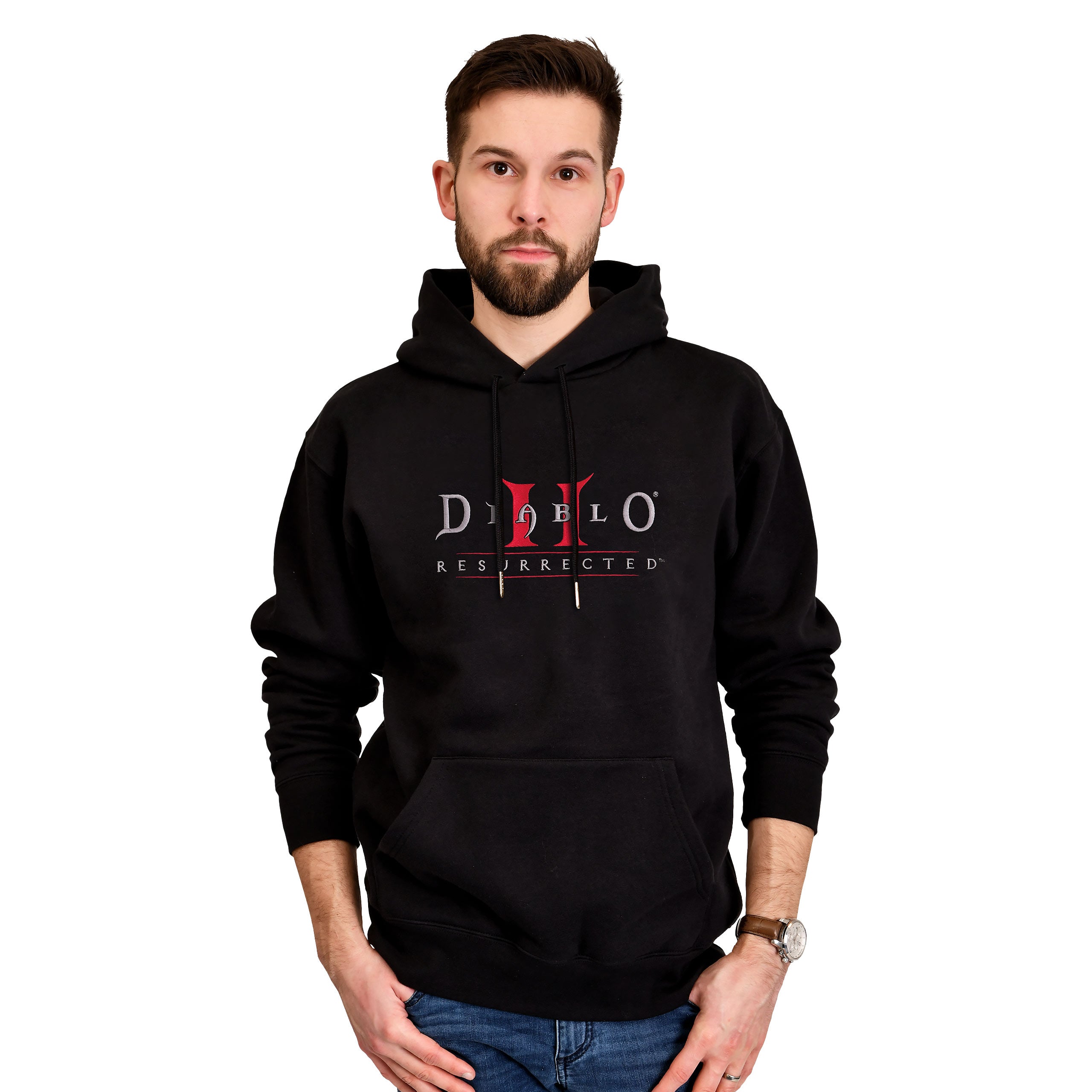 Immagine del prodotto Diablo - Felpa con cappuccio nera con logo