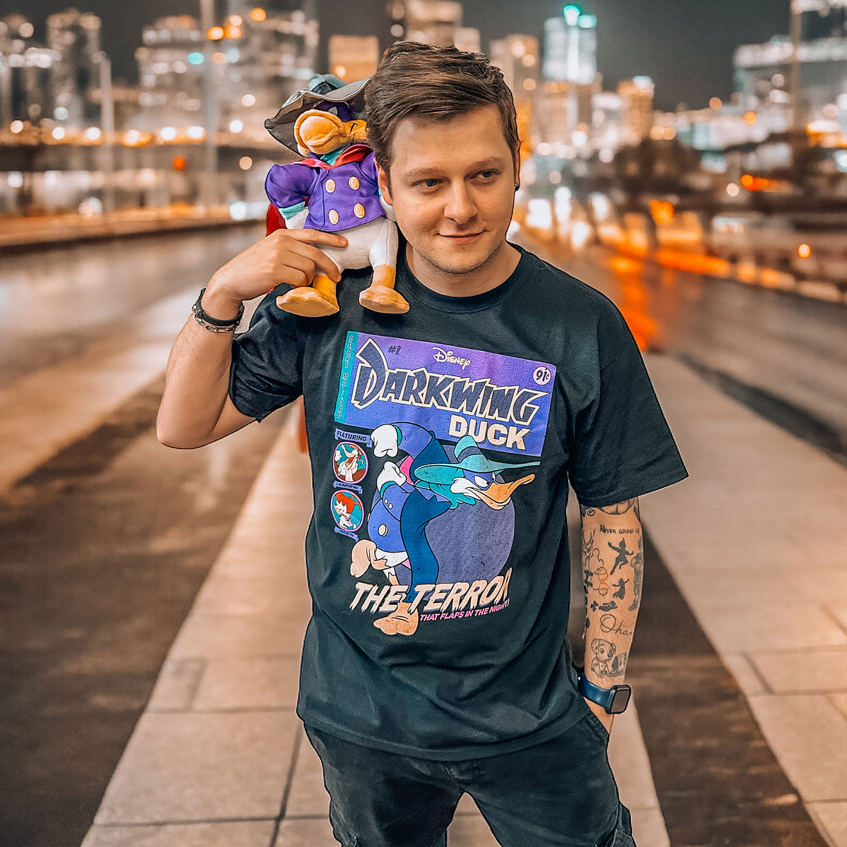 Immagine del prodotto Darkwing Duck - T-Shirt nera con copertina a fumetti