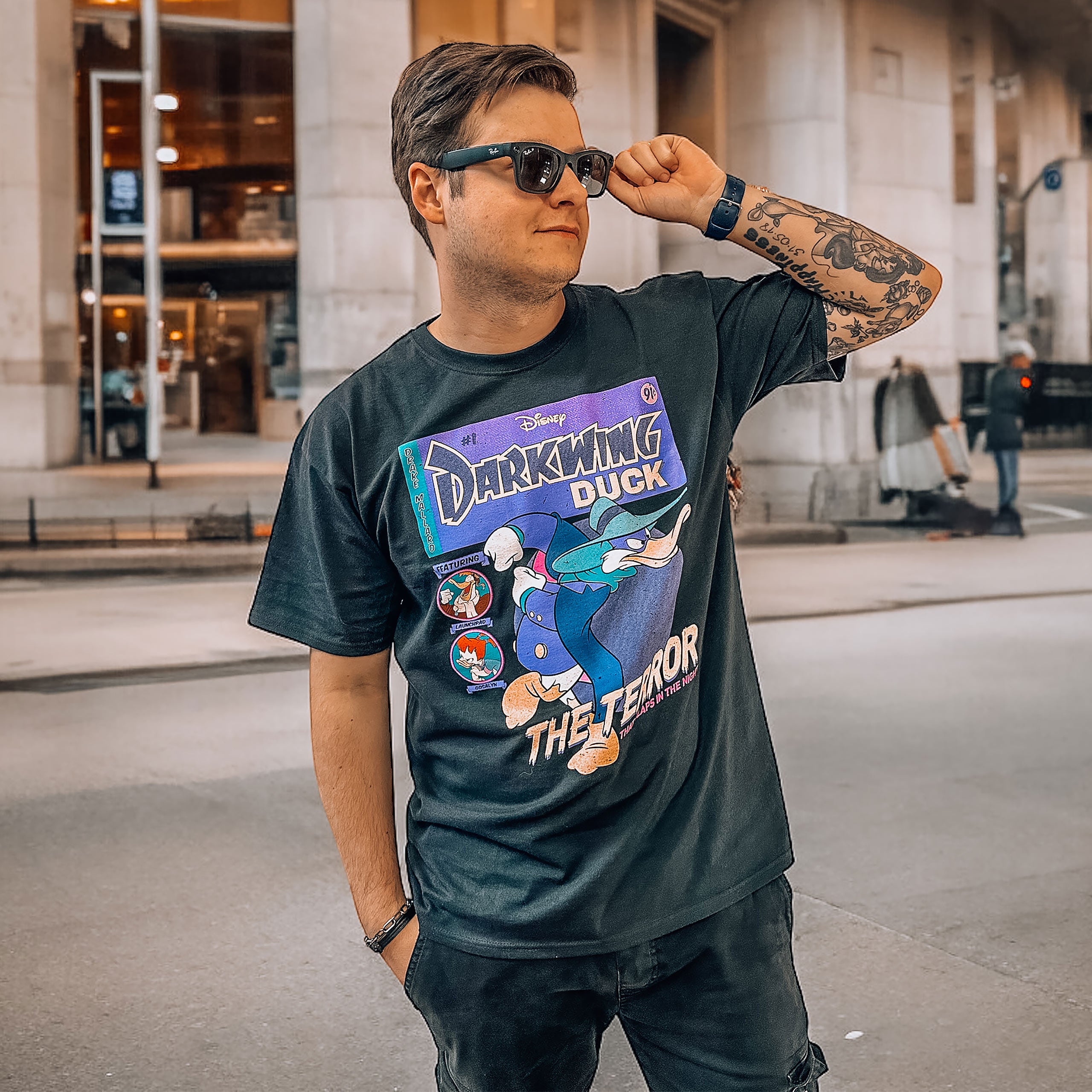 Immagine del prodotto Darkwing Duck - T-Shirt nera con copertina a fumetti